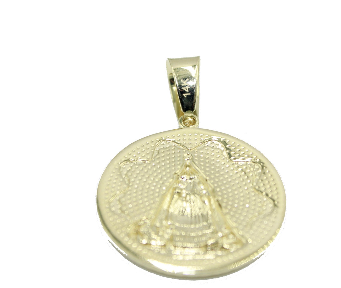 Caridad Del Cobre 14k Yellow Gold Pendant Our Lady of - Etsy