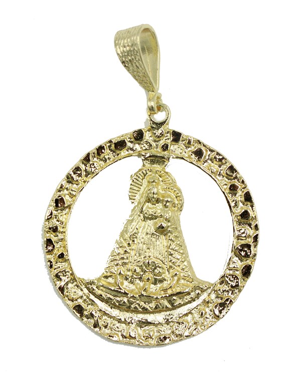 Caridad del cobre shop gold pendant