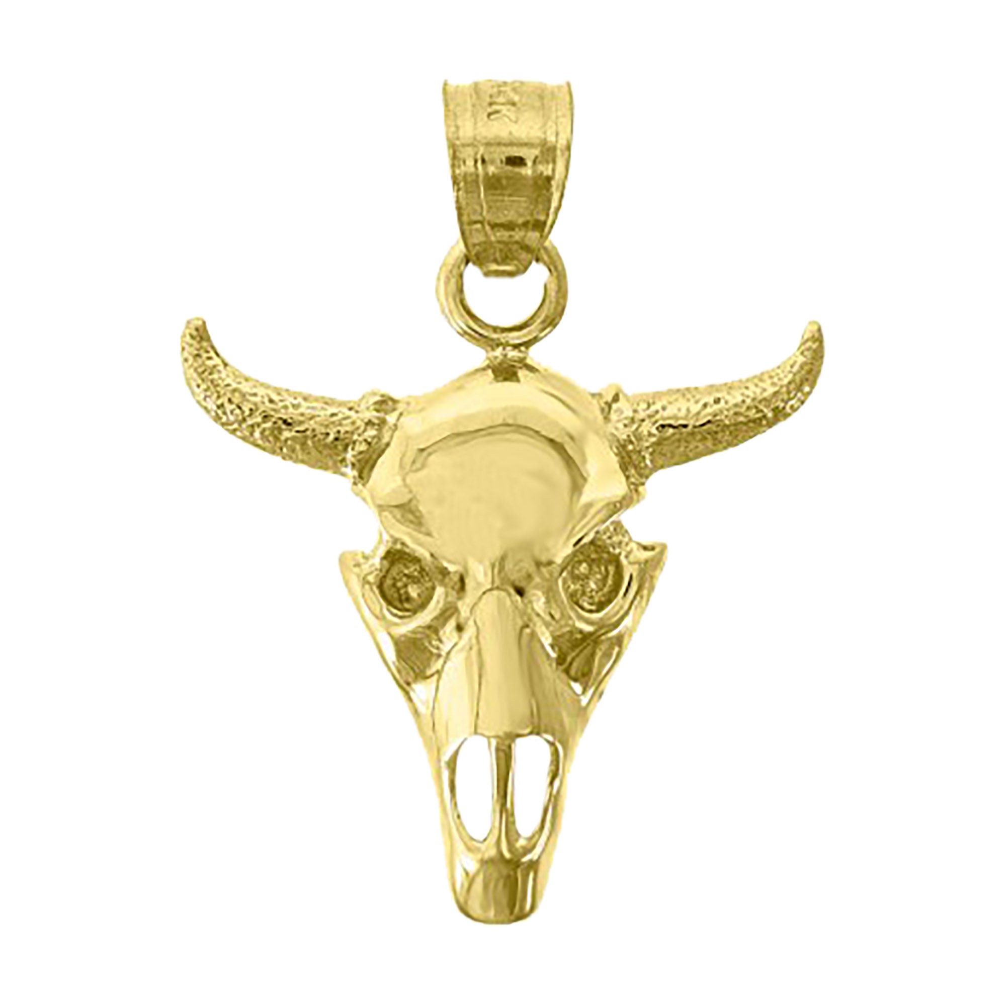 Gold bull deals head pendant