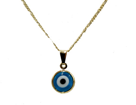 Evil eye necklace gold plated outlet