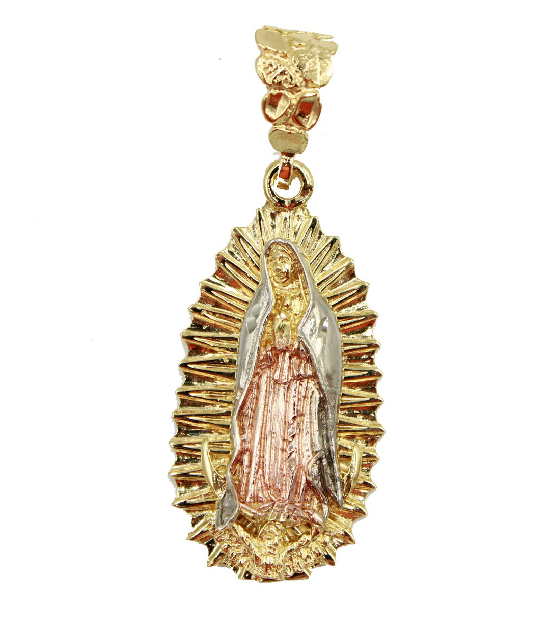 Virgen De Guadalupe Gold Pendant
