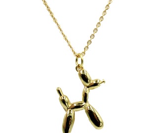 Dog 18k Gold Plated Pendant with 20 inch Chain - Dog Necklace