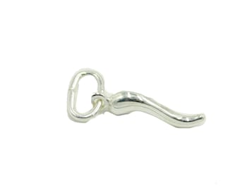 Cornicello Italian Horn .925 Sterling SilverPendant - Italian Horn Lucky Pendant