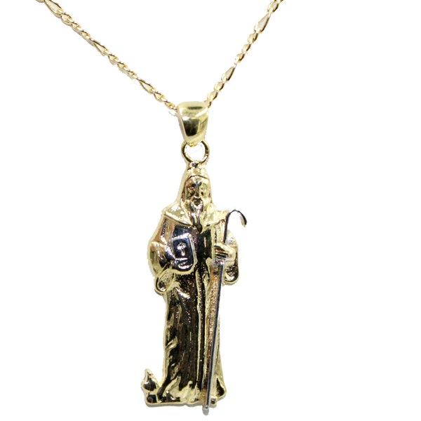 San Charbel Pendant - St. Charbel Pendant with 22 inch Chain 18k Gold Plated
