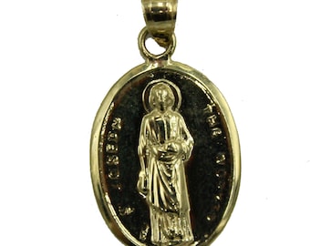 Saint Joseph 14k Yellow Gold Medal - St. Joseph the Worker 14k Gold Charm