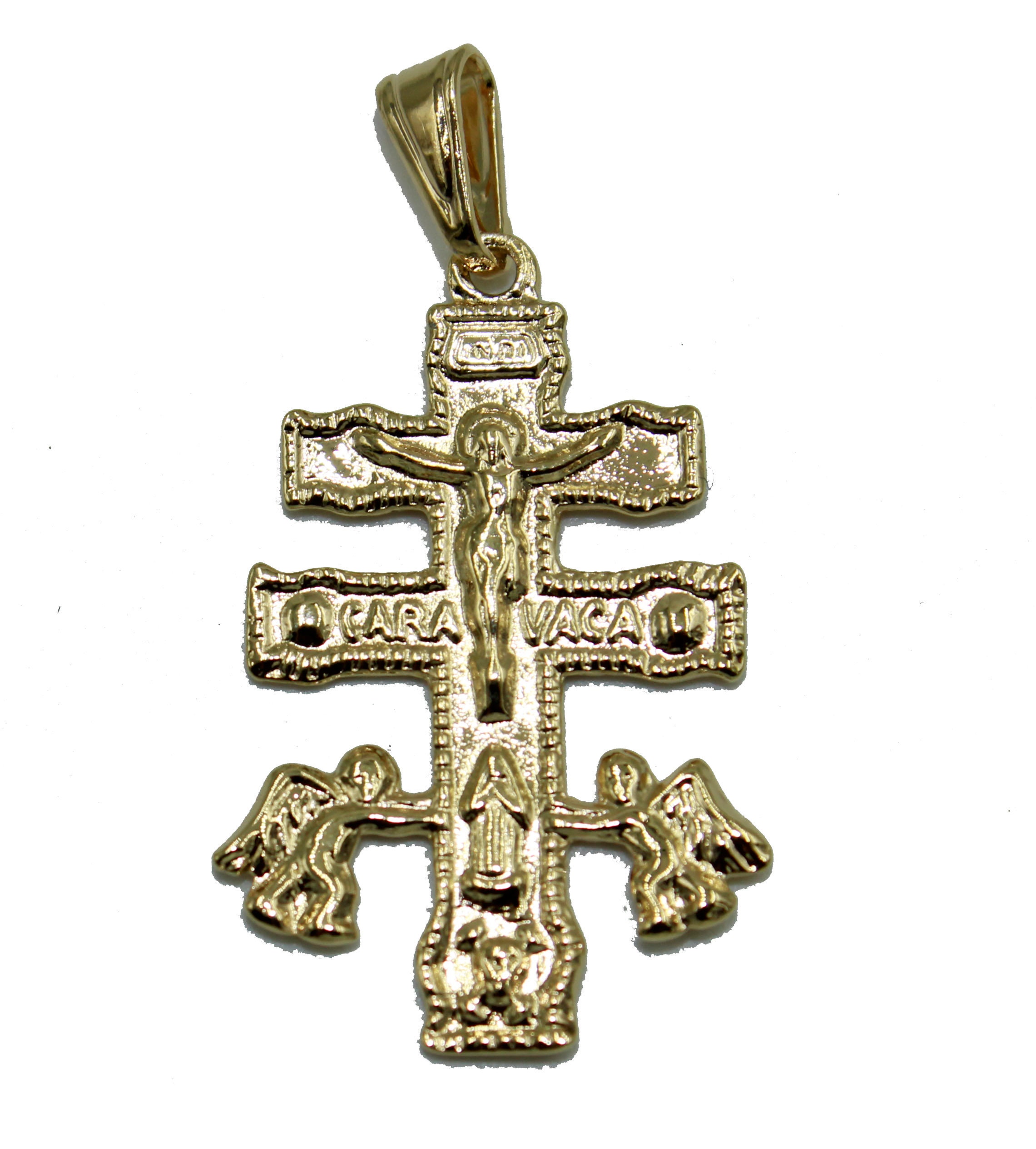 Caravaca Necklace Caravaca Cross Pendant 18k Gold Plated with 20 inch  Chain 