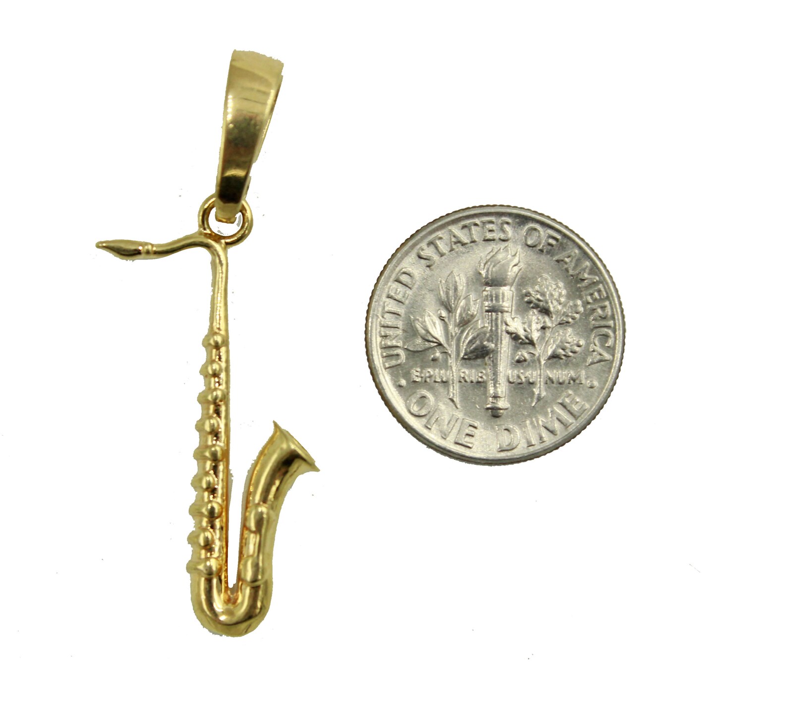 Saxophone Pendant 18k Gold Plated Pendant with 20 inch Chain Etsy