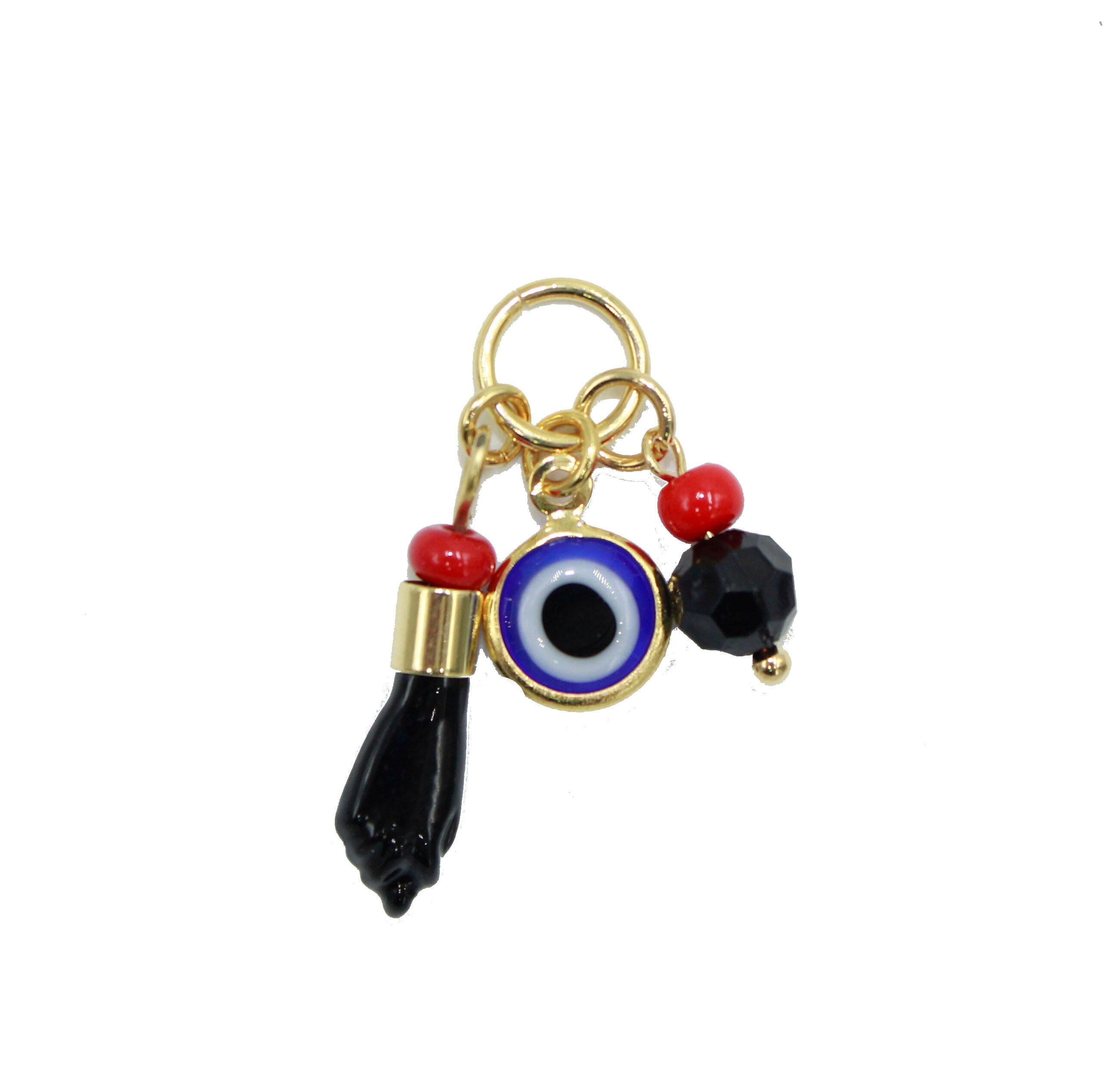 Evil Eye Azabache & Figa Azabache Hand Charm 18k Gold Plated Etsy