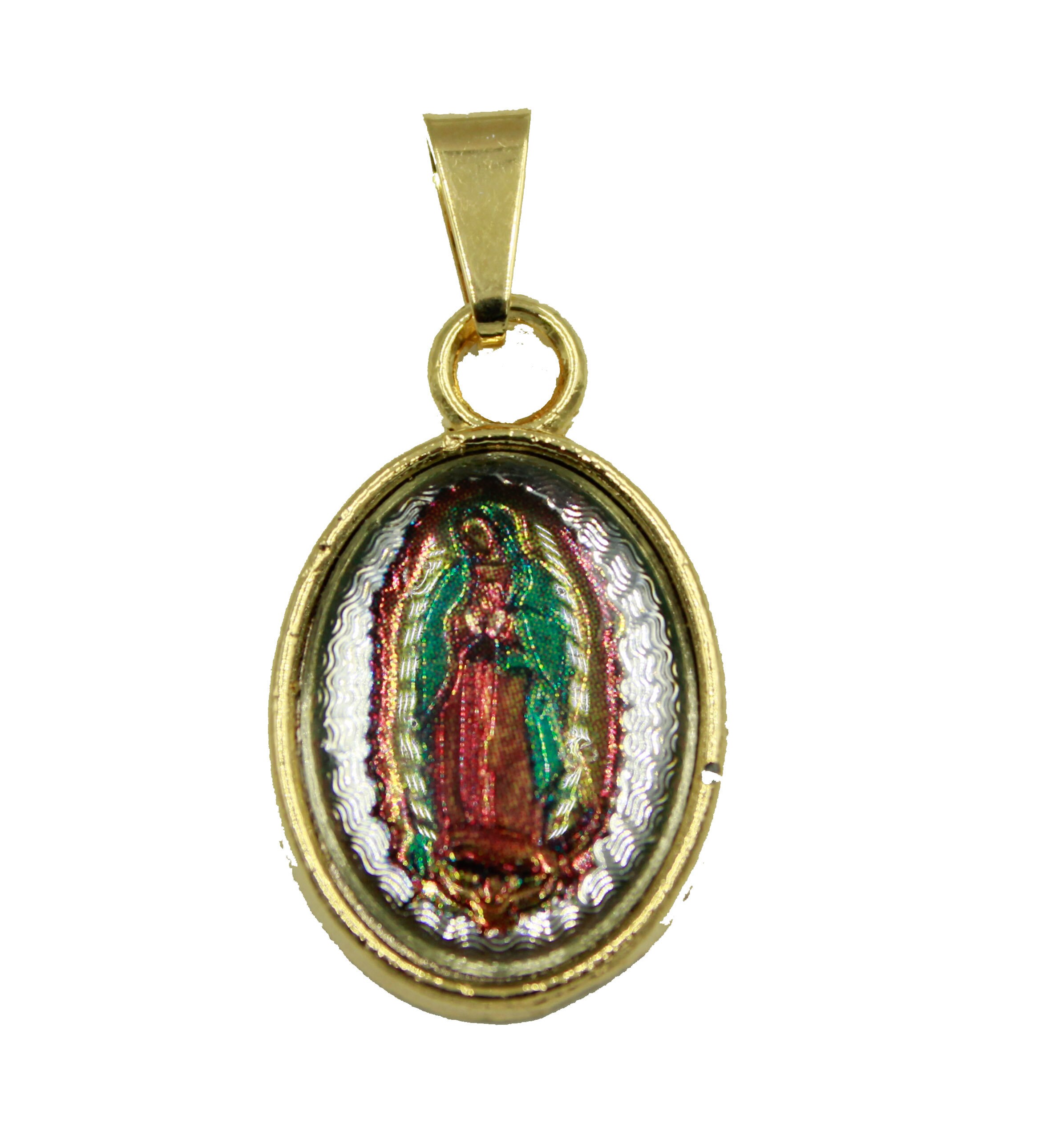 Mini Our Lady of Guadalupe Mother Mary Necklace Virgin Mary 