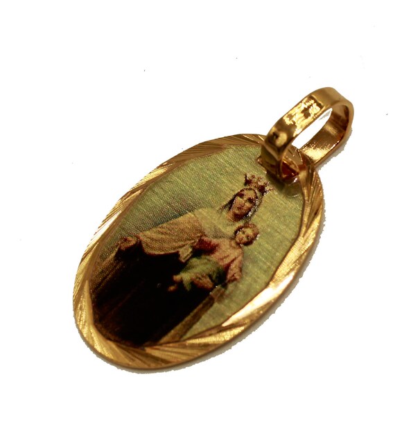 DiamondJewelryNY 14kt Gold Filled Virgen del Carmen Pendant