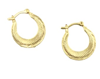 Flat Hoops 3/4 inch 18k Gold Plated - Hoops 3/4 inch 18k Gold Plated