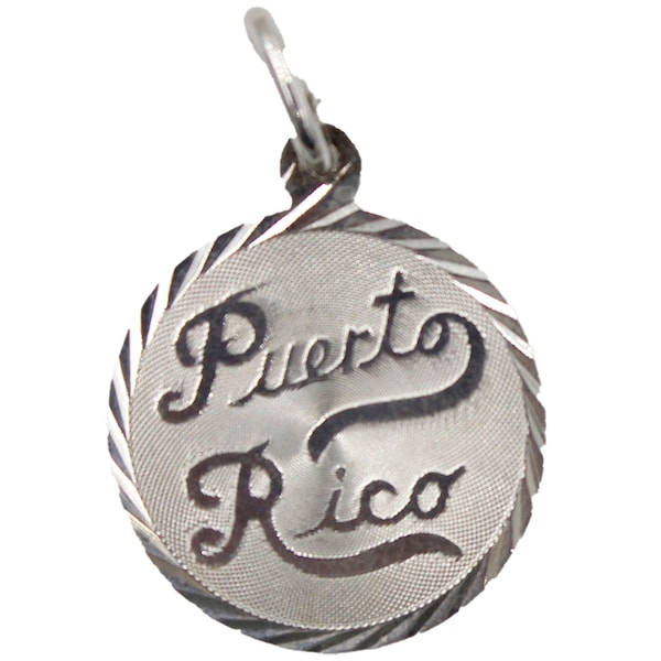 Puerto Rico Pendant .925 Sterling Silver - Puerto Rico Silver Pendant