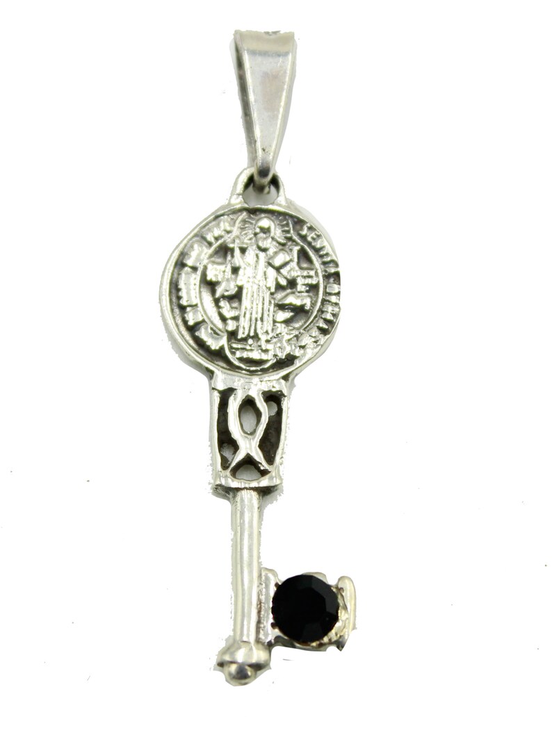 San Benito Key St. Benito Llave Medal .925 Sterling Silver Etsy España