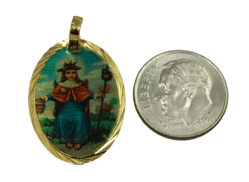 Santo Niño De Atocha Pendant & Prayer Card Set - 1 Inch Oxidized Silver Medal, Made In Italy, Spanish Catholic Gift