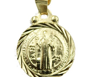 San Benito Round Medal with 20 inch Chain - St Benedict Necklace