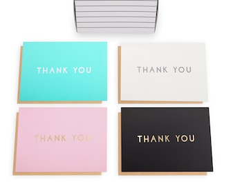 Thank You Cards Pack of 100 With Envelopes Gold Hot Stamped Greeting Cards Thank You Cards Pack of 100 With Envelopes Gold Hot Stamped Greeting Cards