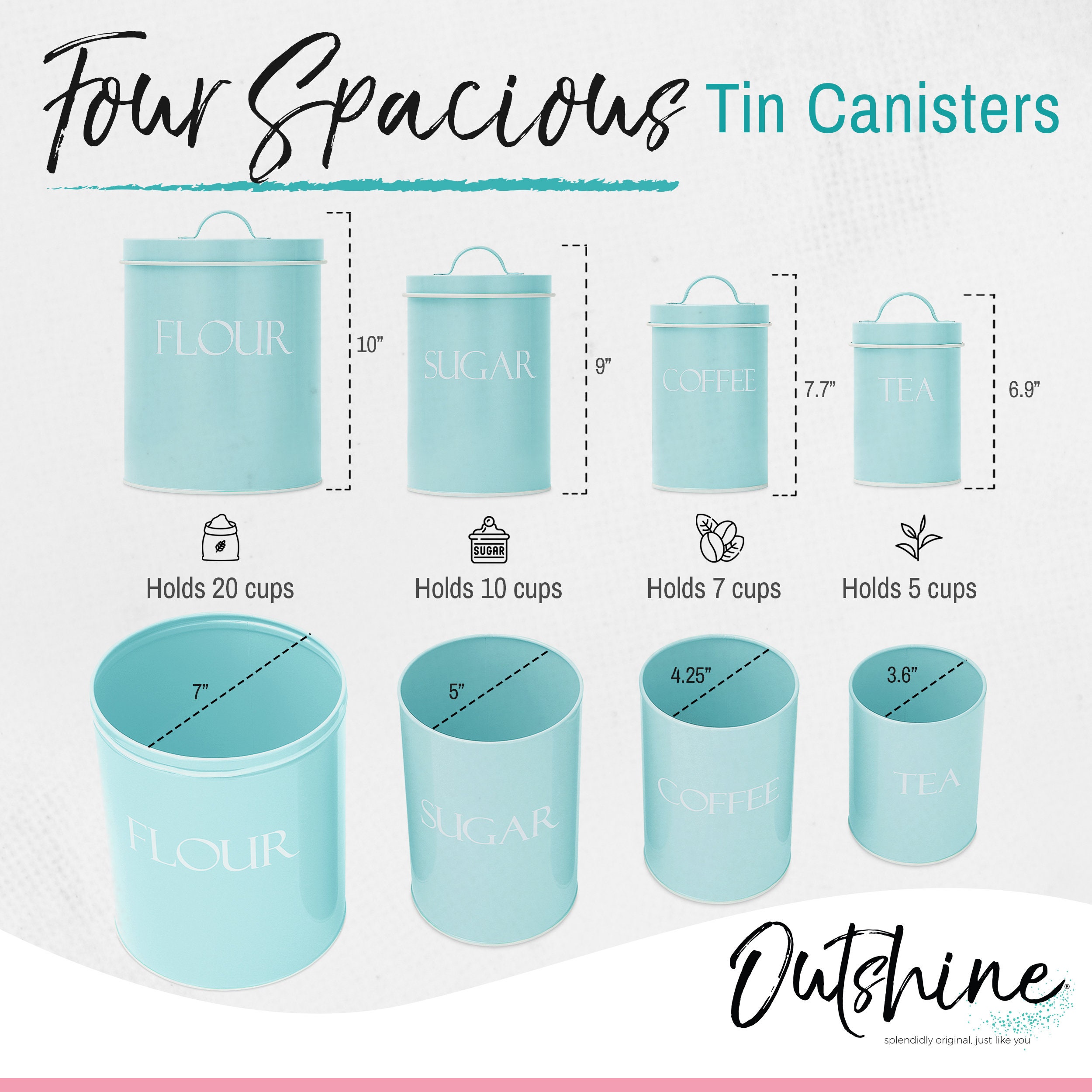 Conjunto de botes para cocina decoración de cocina botes | Etsy