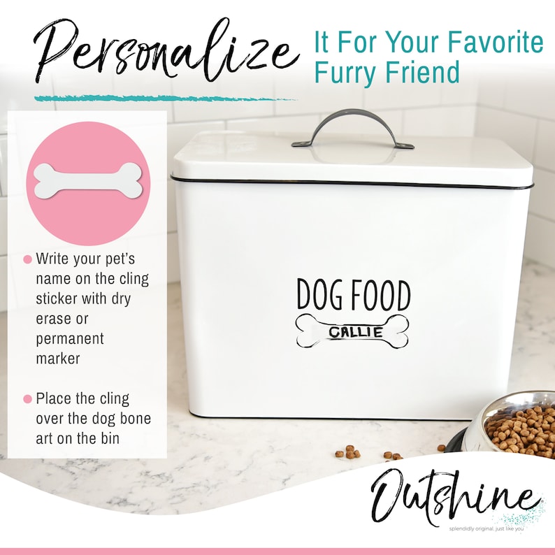 Large Dog Food Storage Dog Food Container Farmhouse Pet Food Etsy