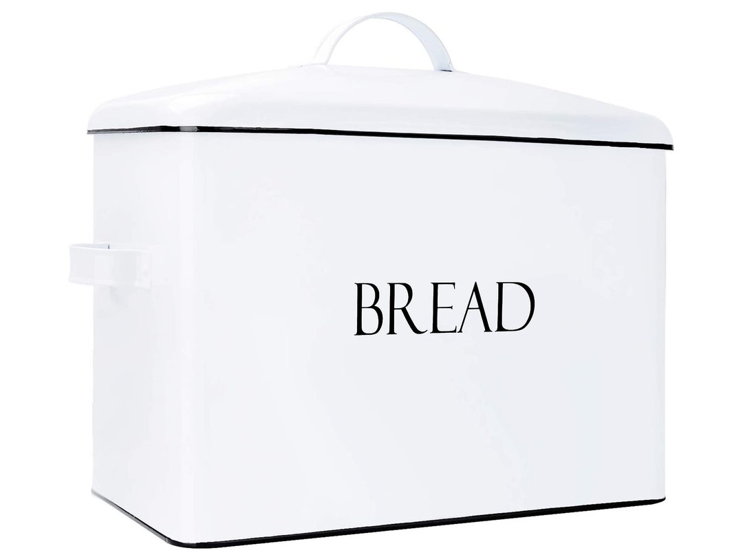White Bread Box, Bread Bin, Kitchen Storage, Cooking Gift for Women