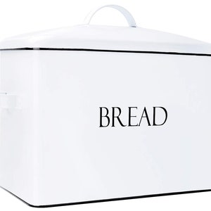 White Bread Box, Bread Bin, Kitchen Storage, Cooking Gift for Women, Vintage Bread Boxes Countertop, Bakery Decor, Baking Gifts for Baker