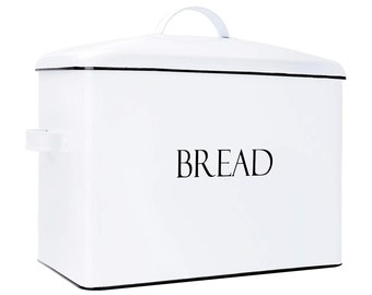 White Bread Box, Bread Bin, Kitchen Storage, Cooking Gift for Women, Vintage Bread Boxes Countertop, Bakery Decor, Baking Gifts for Baker
