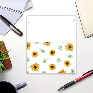 8.5x11 Recipe Binder Dividers for 3 Ring Binder Set of 12, Recipe Dividers w/ Tabs for Recipe Book, Sunflower Wedding & Housewarming Gifts image 1