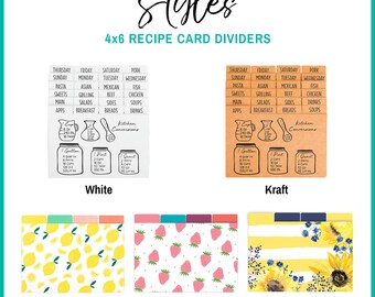 Set of 24 4x6 Recipe Card Dividers for Recipe Box, Recipe Dividers, Cooking  Gift for Women, Kitchen Labels, Baker Gifts, Cooking Theme Party 