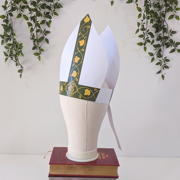 Printable Mitre | Green | Bishop Costume | All Saints day |