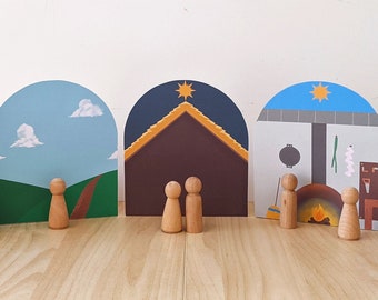 Infancy Narratives Printable Backdrops |  Catechesis of the Good Shepherd | Mustard Seed Training
