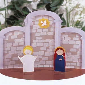 Printable Annunciation Diorama | Atrium Level 1 | Catechesis of the Good Shepherd | Religious Education Resource