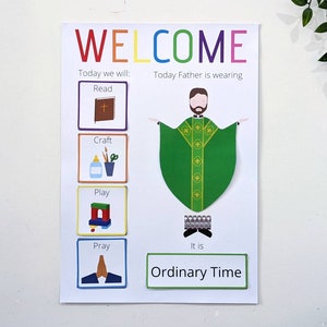 Welcome Chart | Routine | Liturgical Calendar | Children's Liturgy | Little Church | Morning Calendar Routine