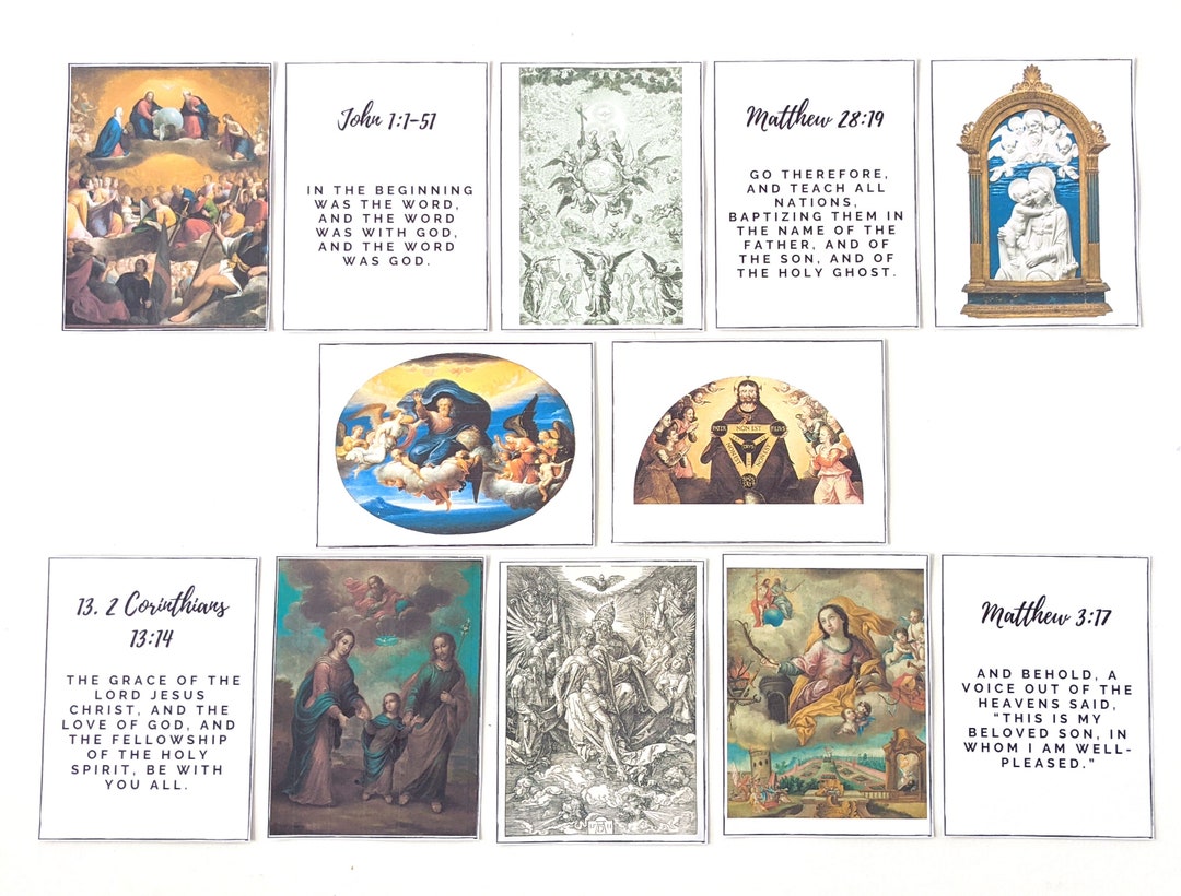 Printable Trinity Art and Scripture Cards Classical Education