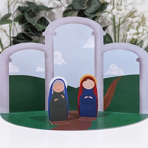 Printable Visitation Diorama | Atrium Level 1 | Catechesis of the Good Shepherd| Parable | Religious Education Resource