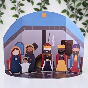Printable Visitation of the Magi Diorama | Three wise men | Atrium Level 1 | Catechesis of the Good Shepherd | Religious Education Resource