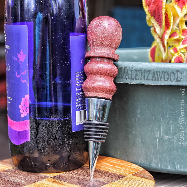 Wine Bottle Stopper ***MADE TO ORDER*** Purpleheart