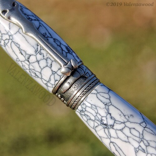Skull and Bones Marble shops Stone Swirl Pen, Antique Pewter Hardware, Black Ink, Twist Cap Rollerball Pen