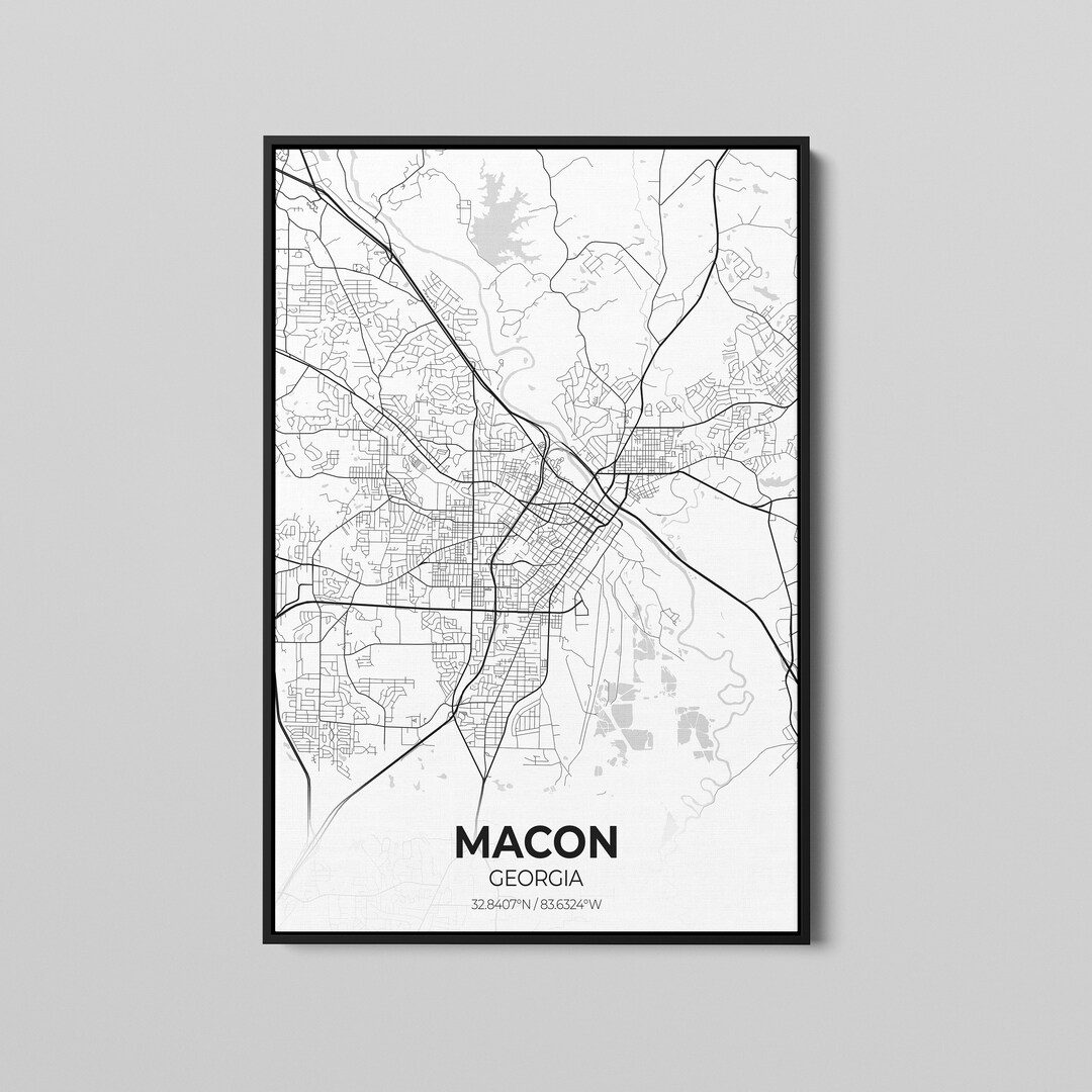 Macon Georgia City Map Poster Art Map of Macon Poster City - Etsy