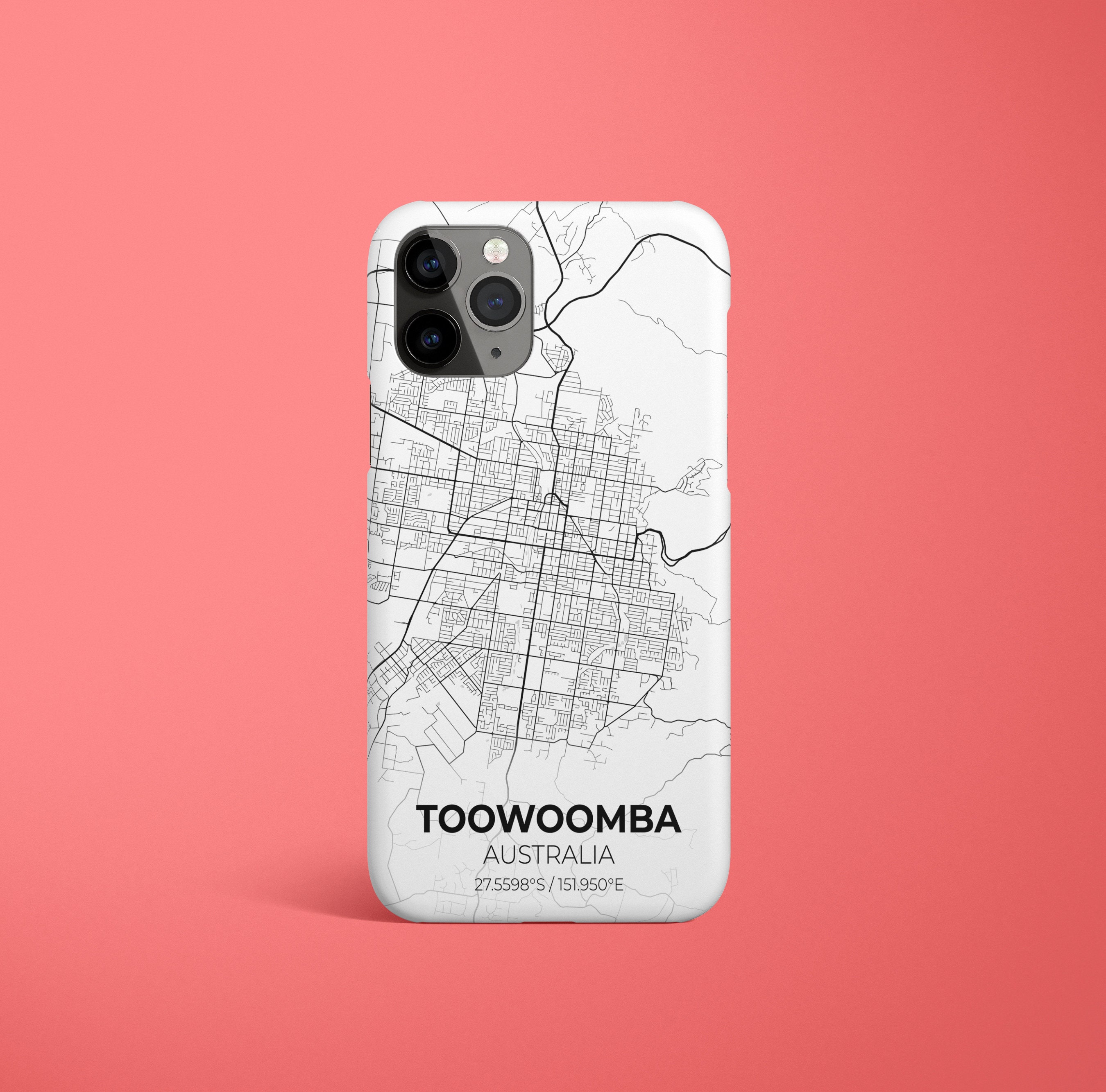 Toowoomba City Map iPhone Case iPhone 12 Case iPhone 12 Pro 