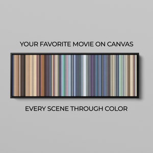 Personalized Movie Barcode Canvas / Custom Movie Art / Film Color DNA / Movie Barcode / Gift for Film Buffs / Movie Canvas Art / Movie DNA