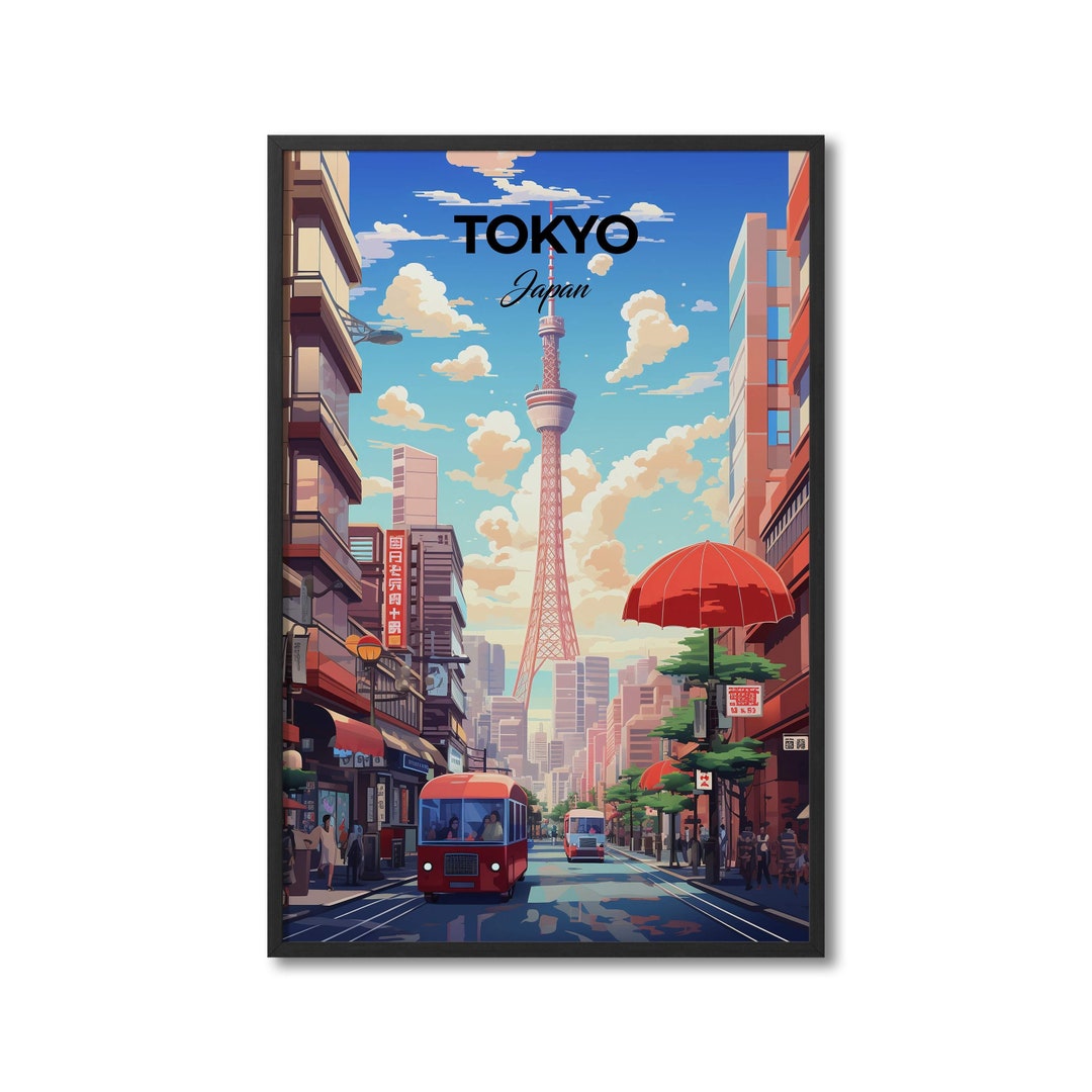 Tokyo Japan Travel Print Wall Art Tokyo Wall Hanging Home Decor Tokyo