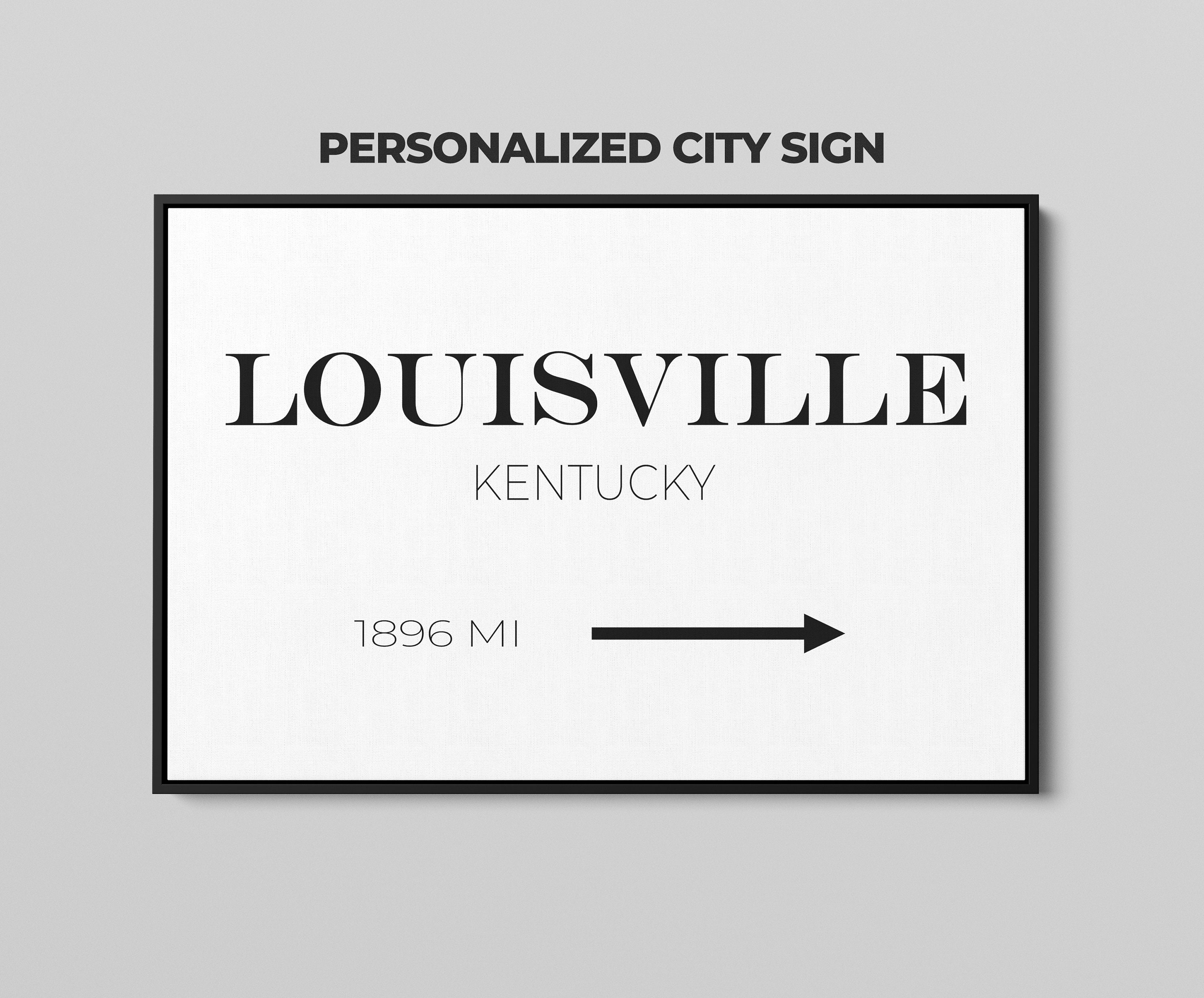 Personalized Louisville City Sign Louisville Kentucky City 
