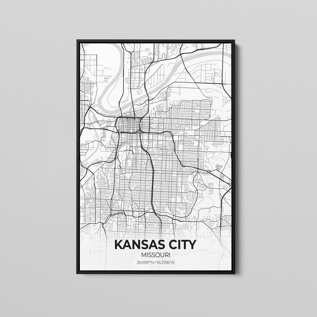 Kansas City Map Poster Kansas City Map Poster