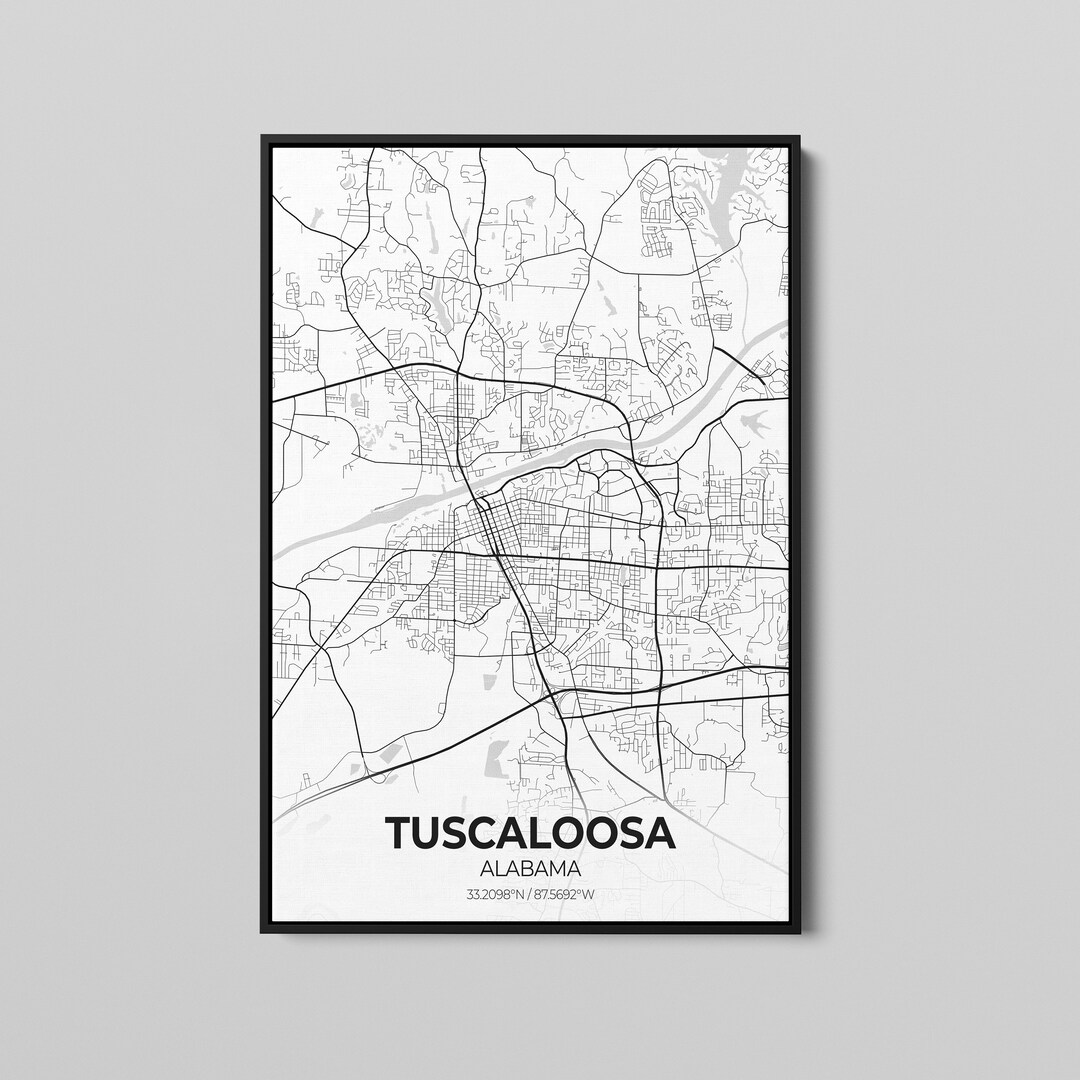 Tuscaloosa Alabama City Map Poster Art Map of Tuscaloosa - Etsy