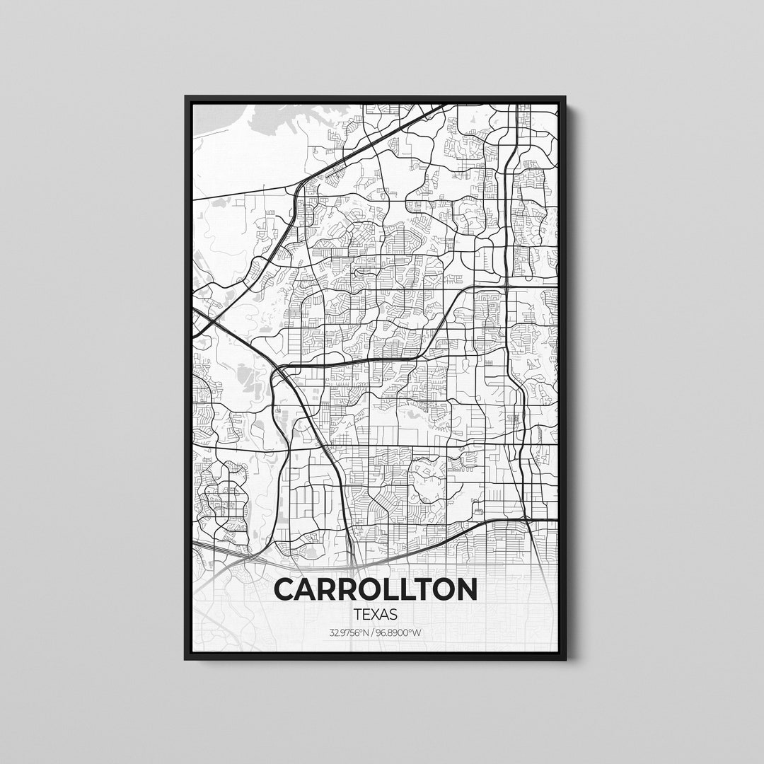 Carrollton Texas City Map Poster Art Map Of Carrollton Poster City carrollton-texas-city-map-poster-art-map-of-carrollton-poster-city