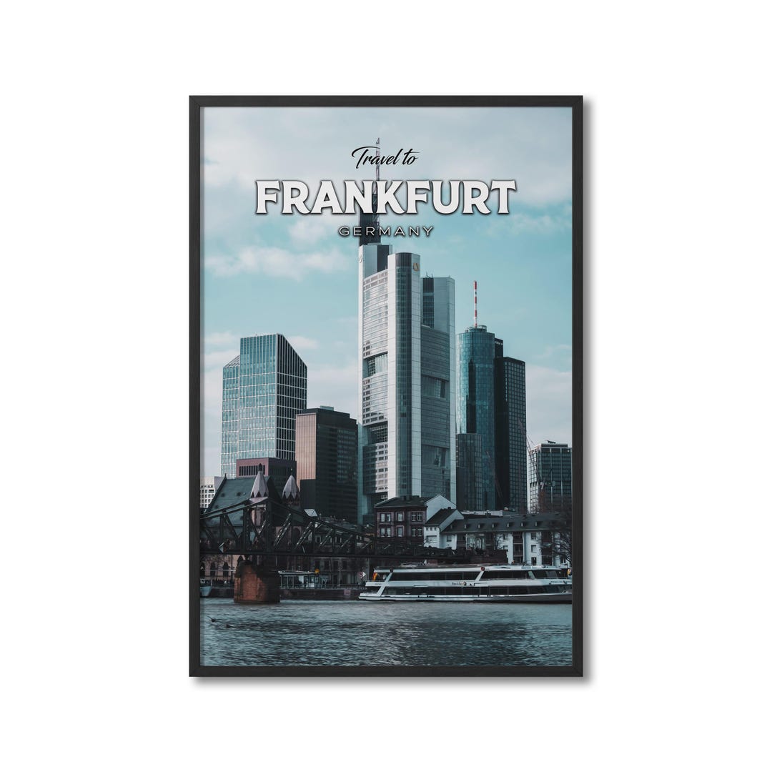 Frankfurt Germany Travel Art, Frankfurt Travel Print, Frankfurt Travel