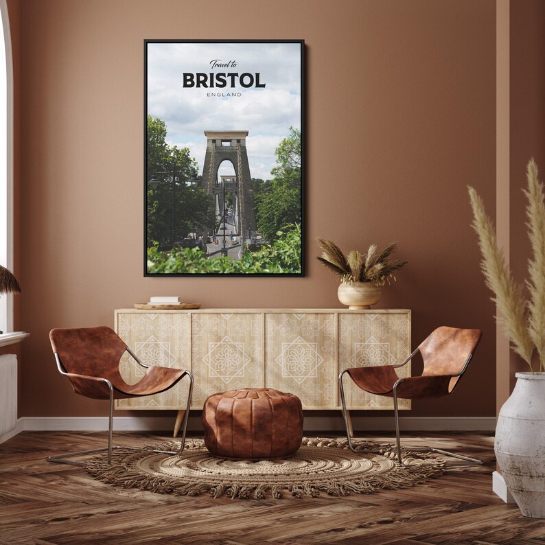 Bristol England Travel Art, Bristol Travel Print, Bristol Travel Poster