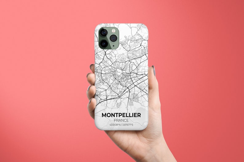 Galaxy S21 iPhone 12 Pro Max Case iPhone X iPhone 11 Pro Case iPhone 11 Case Montpellier City Map iPhone Case iPhone 12 Case Pixel 5