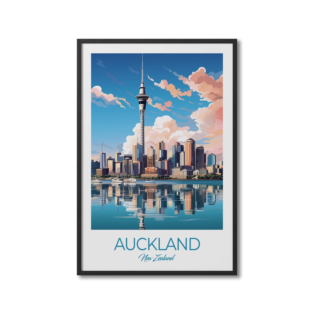 Auckland New Zealand Travel Print Wall Art Auckland Wall Etsy