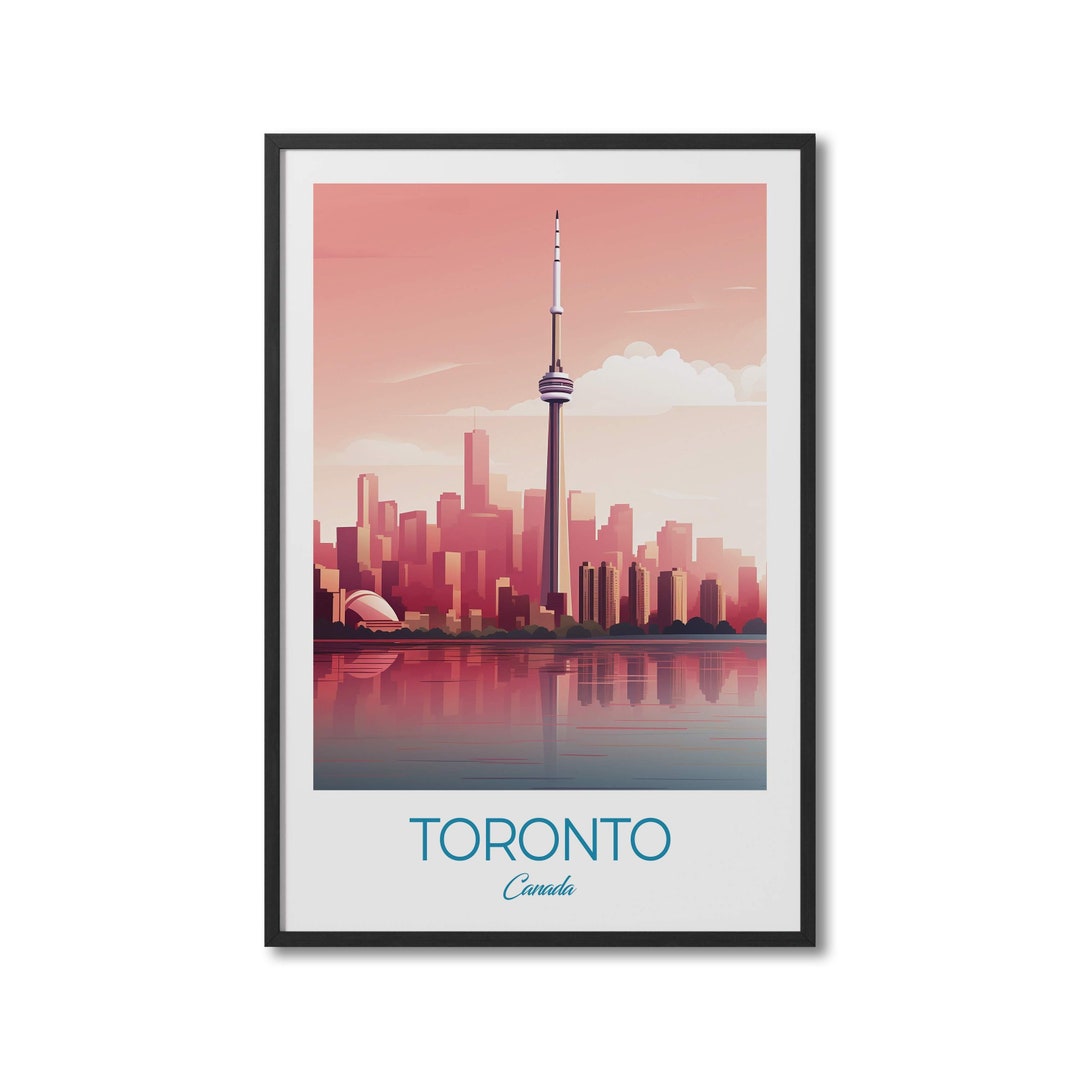 Toronto Canada Travel Print Wall Art Toronto Wall Hanging Home Decor