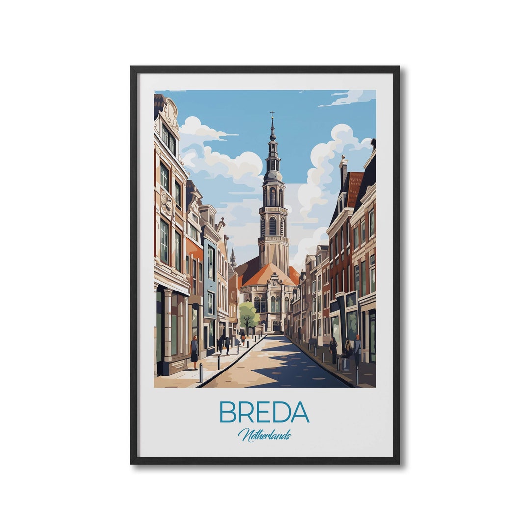 Breda Netherlands Travel Print Wall Art Breda Wall Hanging Home Decor